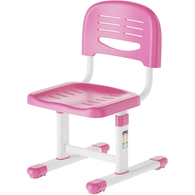 en.casa Kinderstoel Sauda bureaustoel 63-75x36x46 cm roze en wit [en.casa]