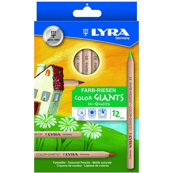 Lyra Kleurpotlood LYRA Color Giants Nature set à 12 kleuren