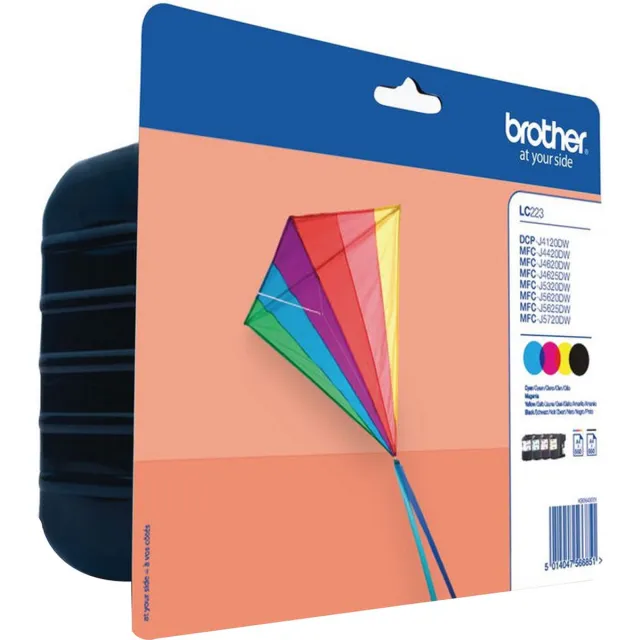 Brother LC-223VALBPDR - Inktcartridges - Zwart / Cyaan / Magenta / Geel
