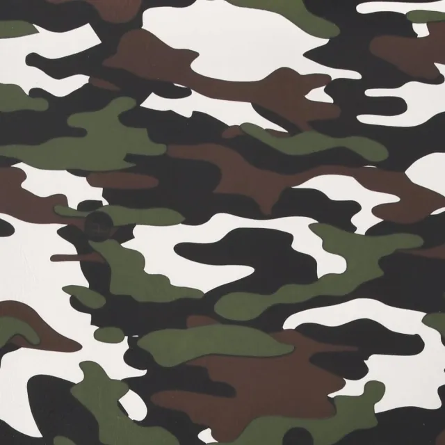 vidaXL Gamestoel - met - voetensteun - kunstleer - zwart - en - camouflage zwart en camouflage