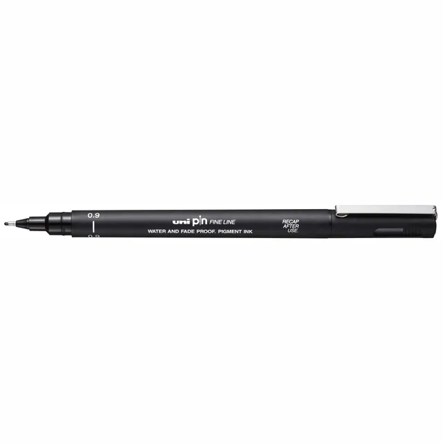 Uni-ball Fineliner Uni-ball Pin 0.9mm zwart