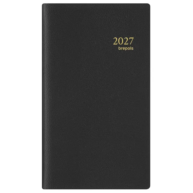 Brepols Agenda 2027 Brepols Interplan Genova 7dagen/2pagina's spiraal zwart
