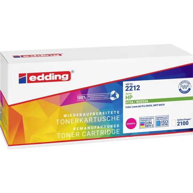 Edding Toner vervangt HP 415A (W2033A) Compatibel Magenta 2100 bladzijden EDD-2212 18-2212