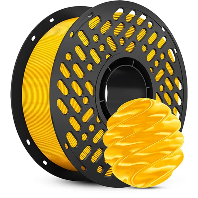 Cailab PLA Silk 3D-Printer Filament Goud – 1.75mm – 1KG – Hoogglans Zijde Effect – Voor FDM 3D Printers