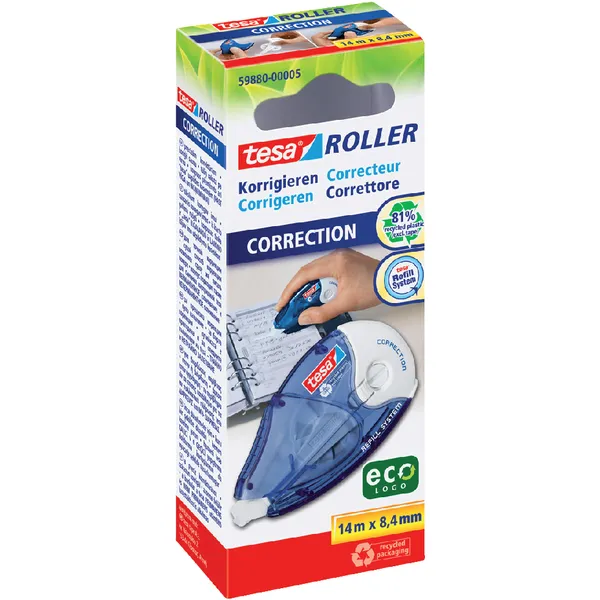 Tesa Correctietape tesa® ecoLogo® 8,4mmx14m navulbaar hangdoosje