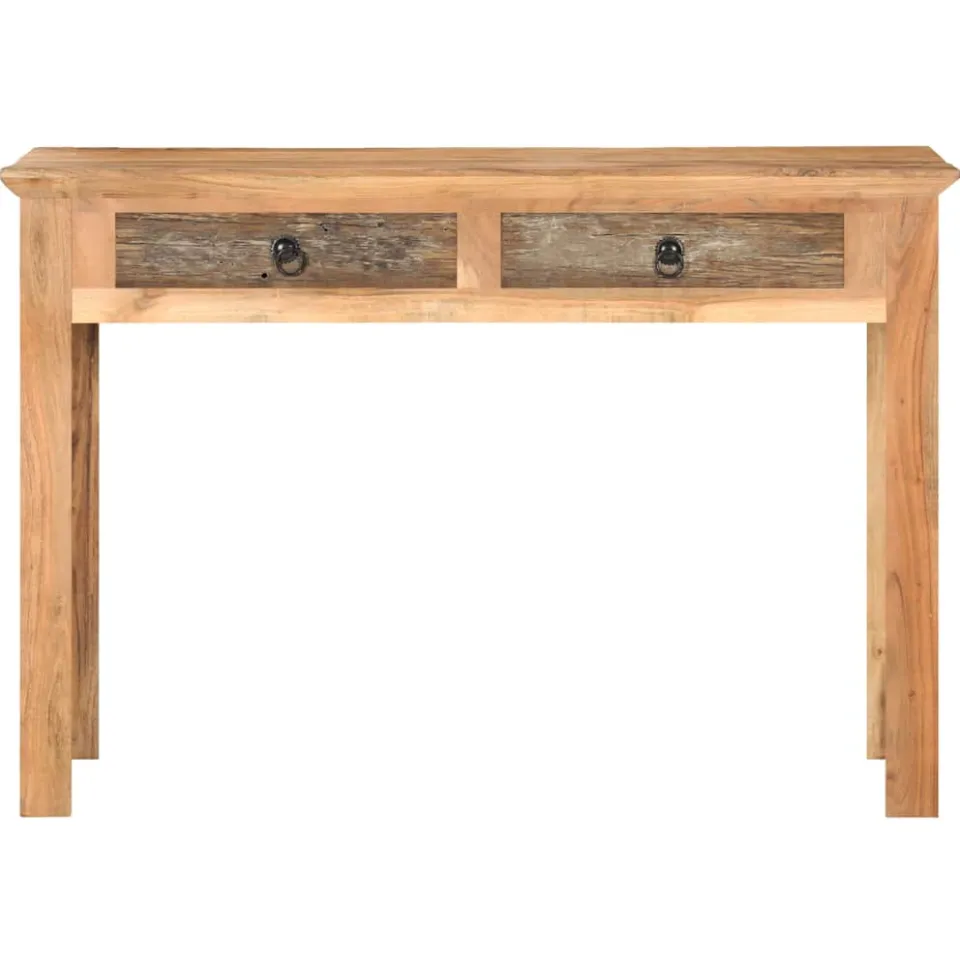 vidaXL Bureau 110x50x75 cm massief gerecycled hout bruin, foto 2