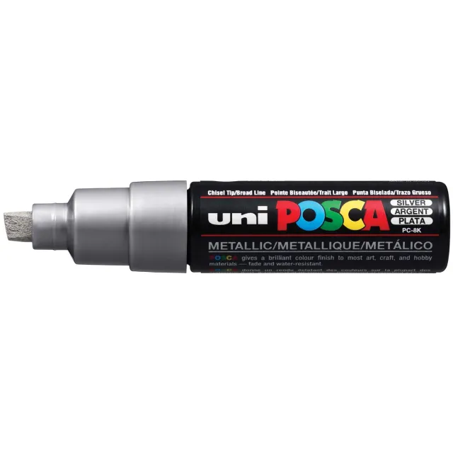 Uni POSCA paintmarker PC-8K, 8 mm, zilver