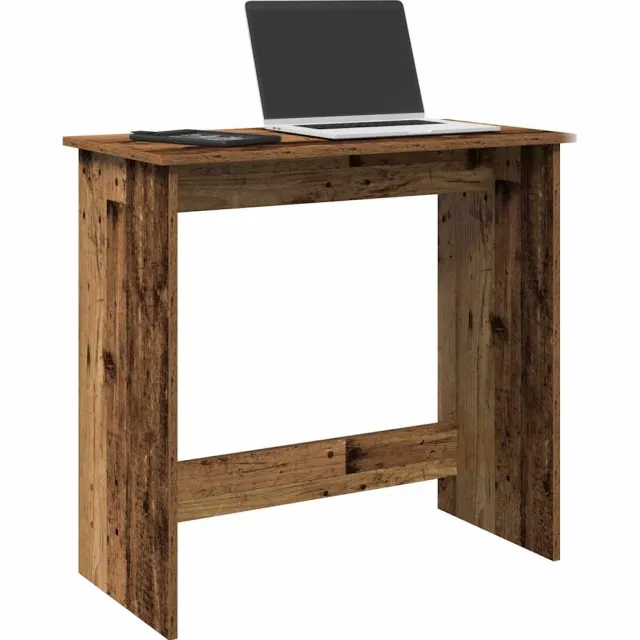 vidaXL Bureau 80x40x75 cm bewerkt hout oud houtkleurig bruin