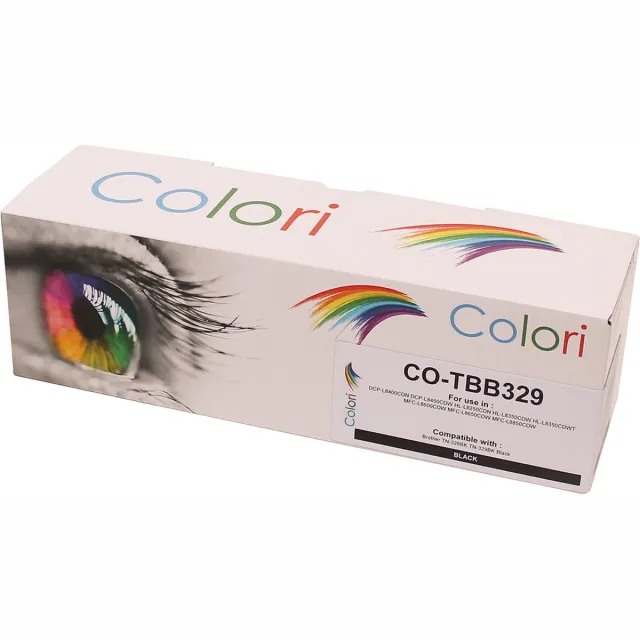Colori huismerk toner geschikt voor Brother TN-329BK zwart voor DCP-L8400CDN DCP-L8450CDW HL-L8250CDN HL-L8350CDW HL-L8350CDWT MFC-L8600CDW MFC-L8650CDW