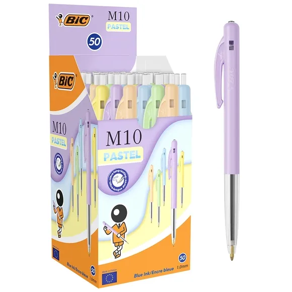 Bic Balpen Bic M10 Colors Pastel Colors medium assorti