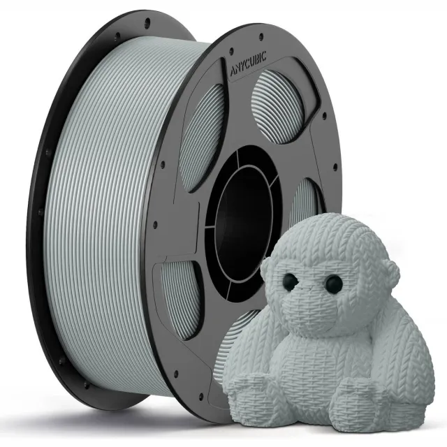 Anycubic PETG Filament Grijs 1.75mm – 1KG met Spoel – Sterk, Duurzaam & Waterbestendig – Hoge Printkwaliteit