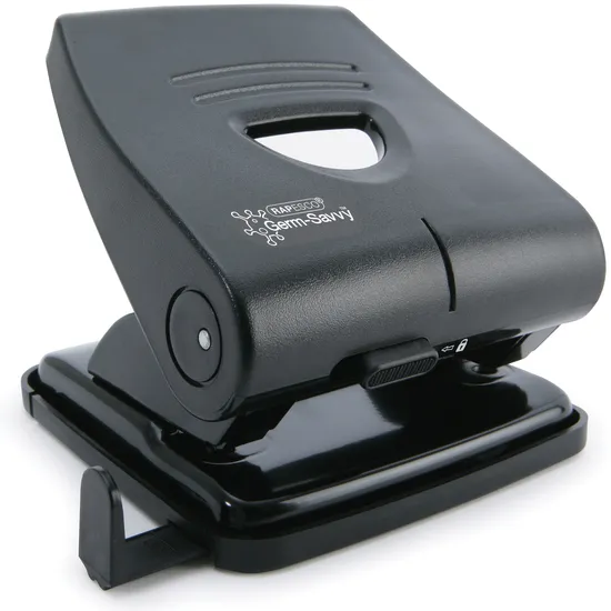 Rapesco Perforator Rapesco Germ-Savvy Heavy Duty 827-P antibacterieel 2-gaats zwart