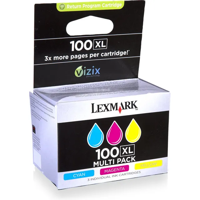 Lexmark 100XL - Inktcartridge Cyaan / Magenta / Geel