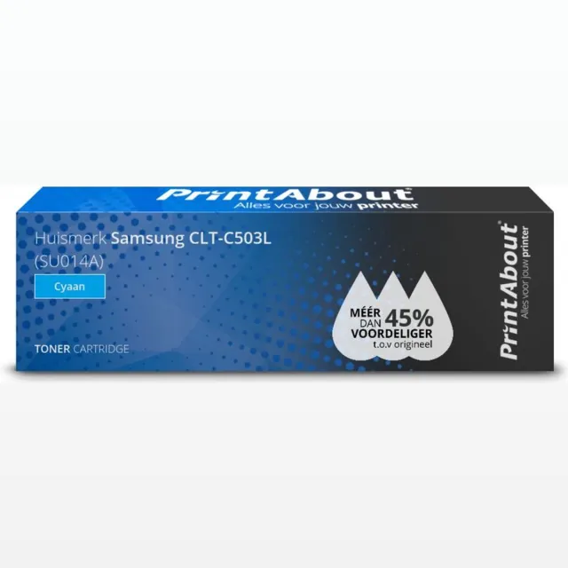 PrintAbout Huismerk Samsung CLT-C503L (SU014A) Toner Cyaan