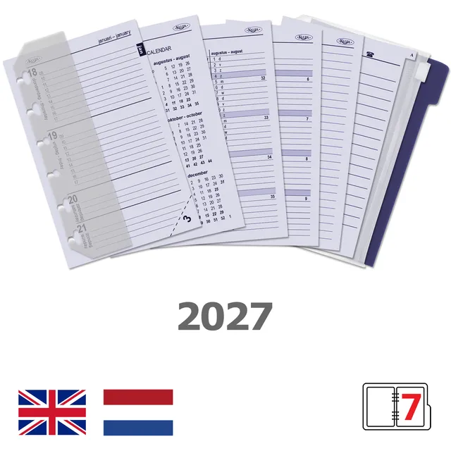 Kalpa Agendavulling 2027 Kalpa Pocket jaardoos 7dagen/2pagina'