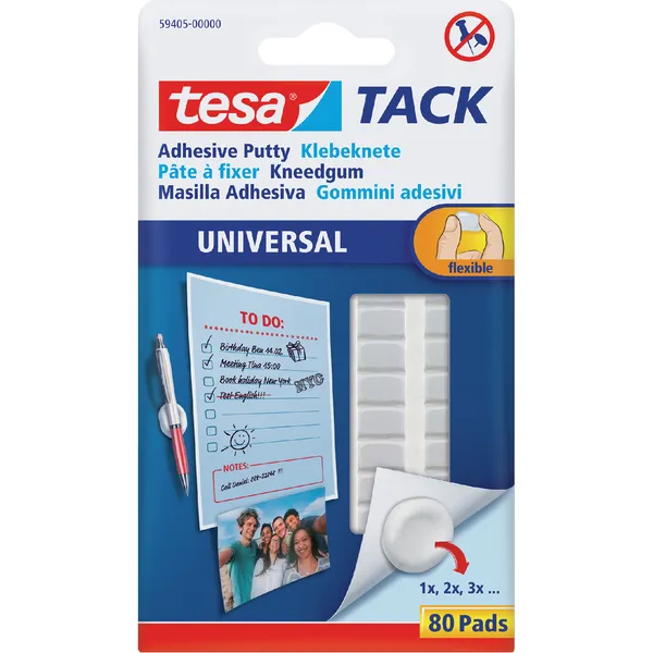 Tesa Kneedgum tesa® TACK Universal zelfklevend 80 pads