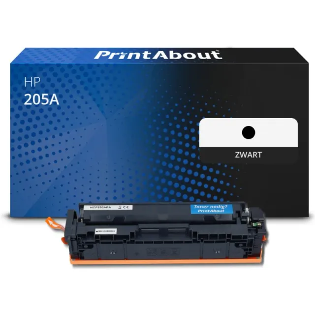 PrintAbout huismerk Toner 205A (CF530A) Zwart Geschikt voor HP