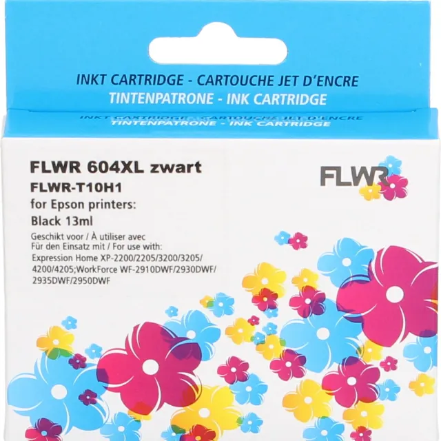 FLWR inktcartridges voor Epson 604XL Zwart - Premium Huismerk Epson 604 inkt (Zwart - hoge capaciteit) o.a. geschikt voor Epson Expression Home XP-4205 XP-4200 XP-3205 XP-3200 XP-2205 XP-2200 en WorkForce WF-2950DWF WF-2930
