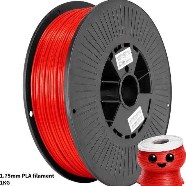 3Dvoordeel.nl Rood PLA+ 3D Printer Filament 1.75 mm - Hoge Kwaliteit en Duurzaam - Compatibel met Creality, Bambu Lab, Esun en Andere 3D Printers - Perfect voor 3D Printen van Prototypes, Modellen en Accessoires - voor Professioneel en Thuisgebruik PLA Rood