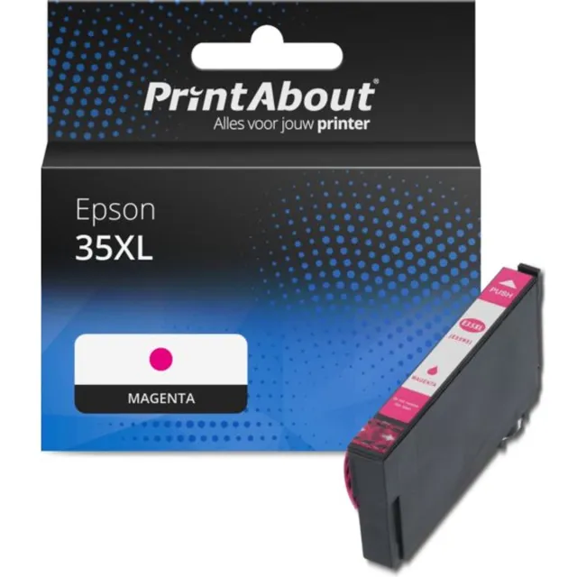 PrintAbout Huismerk Epson 35XL (C13T35934010) Inktcartridge Magenta Hoge capaciteit