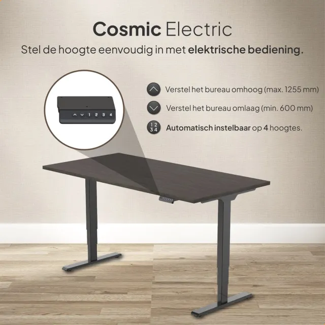 Game Hero Office Hero® Cosmic Slinger- Zit sta bureau in hoogte verstelbaar grijs frame - Game bureau - Computertafel - Werktafel - 180x80 - Oxyd
