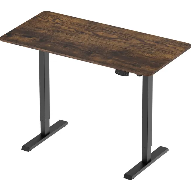 VDD Gaming VDD - Bureau - Zit-sta werkplek - Elektrisch verstelbaar - 120x60x74-120 cm Zwart - bruin