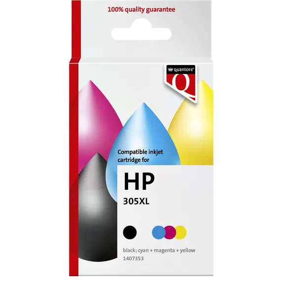 Quantore Inktcartridge Quantore alternatief tbv HP 305XL zwart + kleur