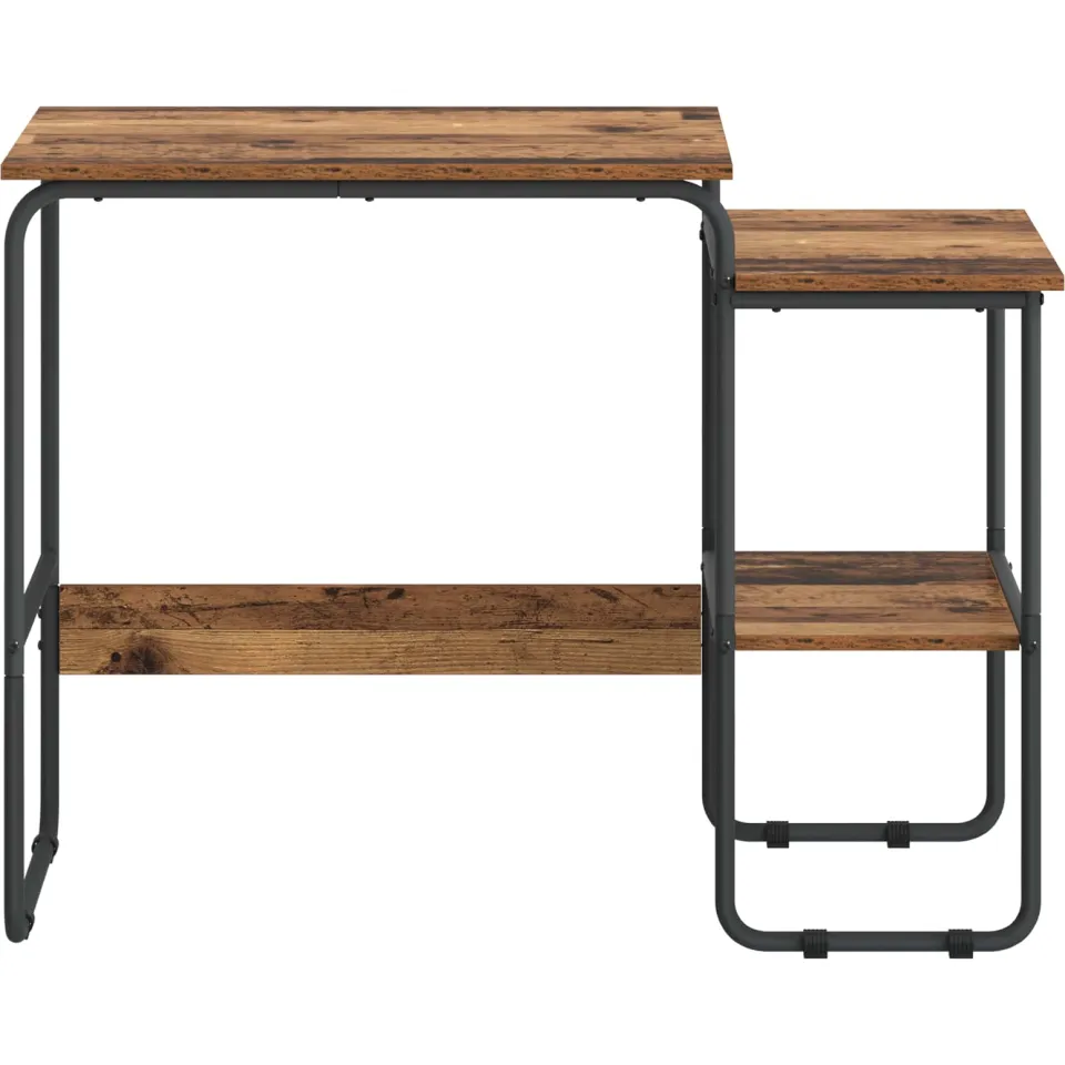 vidaXL Bureau met opbergruimte Oud hout 100 x 50 x 75 cm Bruin