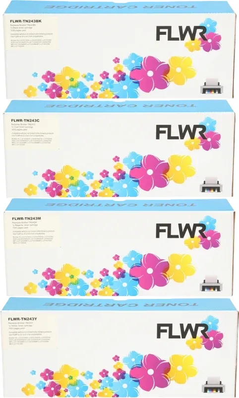 FLWR Brother TN-243 zwart en kleur (Huismerk (compatible))