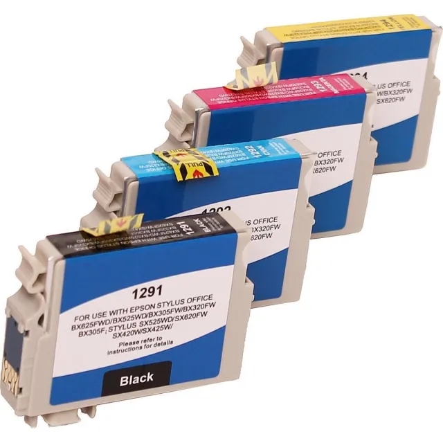 ABC huismerk Set 4x inkt cartridge geschikt voor Epson Stylus B42WD BX320FW BX525WD BX535WD BX625FWD BX630FW BX635FWD BX925FWD SX525WD SX535WD SX620FW Set 4 stuks