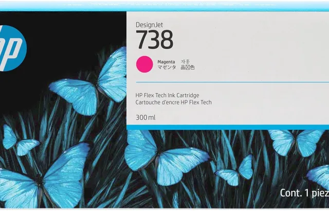 HP 738 300 ml magenta inktcartridge voor DesignJet