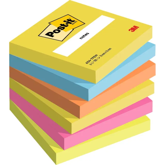 Post-It Notes Vitaliteit, ft 76 x 76 mm, pak van 6 blokken blauw