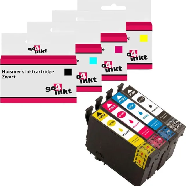 Go4inkt Epson 603XL inktcartridges van Go4inkt - 4 stuks - Zwart, Cyaan, Magenta, Yellow - Multipack - XP-2100 / XP-2105 / XP-3100 / XP-3105 / XP-4100 / XP-4105 / Workforce / WF-2810DWF