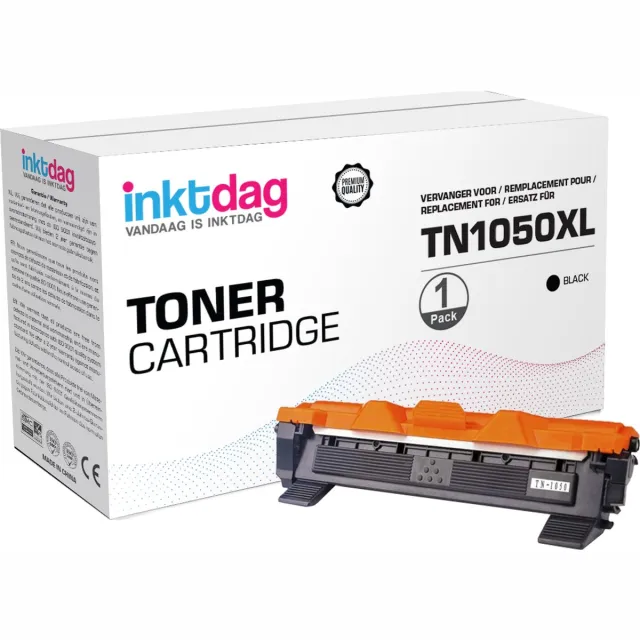 inktdag huismerk Brother TN1050 XL (2000 afdr) / TN-1050 zwart toner cartridge (1 stuk) geschikt voor printers Brother DCP-1510 DCP-1511 DCP-1512 DCP-1610 W DCP-1612 W HL-1110 HL-1111 HL-1112 HL-1210W HL-1212W MFC-1810 MFC-1811 MFC-1910 W Zwart XL