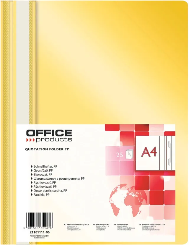 Office Products snelhechtmap, geel