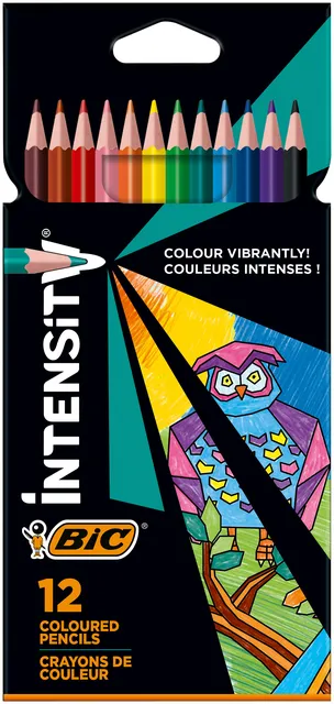 Bic Kleurpotloden Bic Intensity assorti etui à 12 stuks