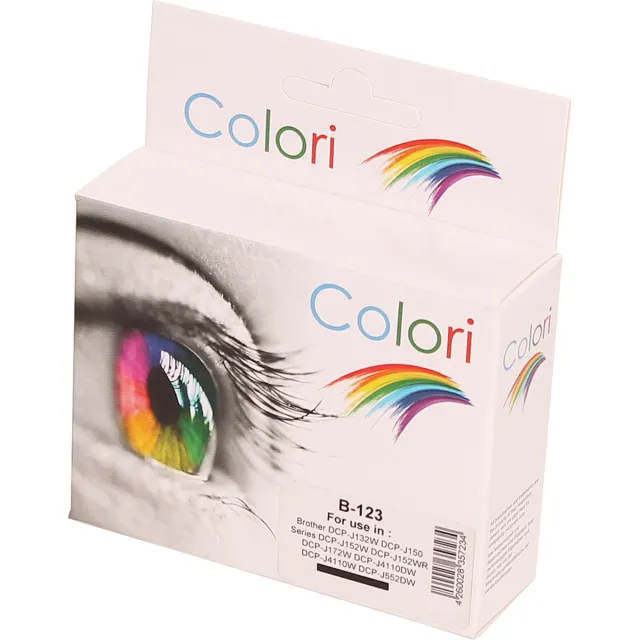 Colori huismerk inkt cartridge geschikt voor Brother LC123BK Zwart DCPJ132W DCPJ150 DCPJ152W DCPJ152WR DCPJ172W DCPJ4110DW DCPJ4110W DCPJ552DW DCPJ752DW