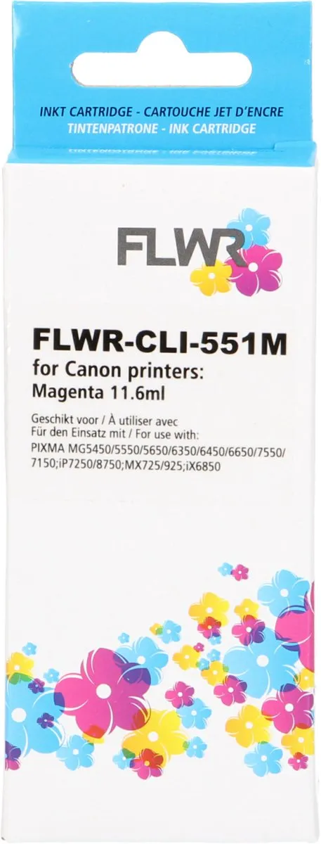 FLWR Cartridges / Canon CLI-551XL / magenta / Geschikt voor Canon