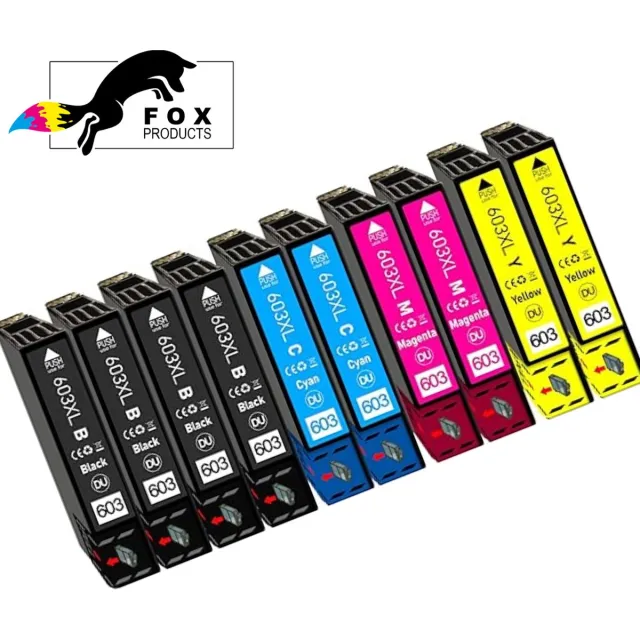 FoxProducts 603 603XL - cardridge - 10stuks - geschikt voor Epson - XP2100 - XP2105 - XP3100 - XP3105 - XP4100 - XP4105 - Workforce - WF2810DWF - WF2830DWF - WF2835DWF - WF2850DWF Black, Magenta, Yellow, Cyan