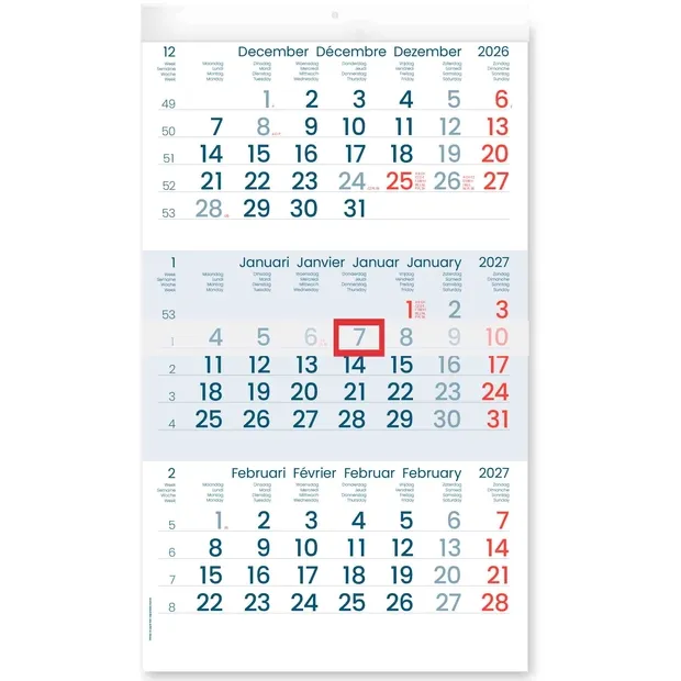 INNI 3-Maandskalender 2027 INNI Manager