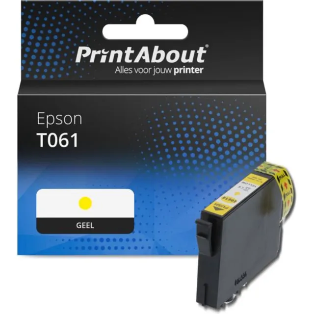 PrintAbout huismerk Inktcartridge T061 (C13T061440) Geel geschikt voor Epson
