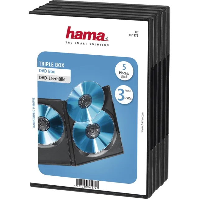 Hama Dvd Doos Vr 3Stuks Per 5 Zwart