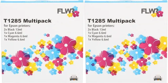 FLWR Inktcartridge / Epson T1281/2/3/4 10-Pack / Zwart en Kleur
