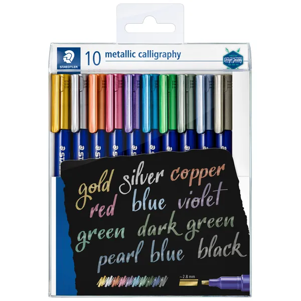 Staedtler Kalligrafiepen Staedtler metallic etui à 10 kleuren