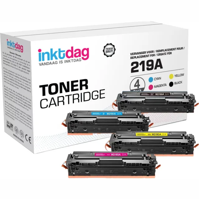 inktdag Compatibele HP 219A / 219X Toner Cartridge – Vervanging voor HP 219 Toner – Hoge Capaciteit – Geschikt voor HP Color Laserjet Pro MFP 3302fdwg 3302sdwg 3302fdng 3302fdw 3302sdw 3202fdn 3202dw 3302dn Zwart-W2190A-1300 pages