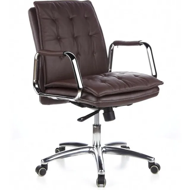 hjh office Villa 10 - Bureaustoel - Nappaleder - Bruin