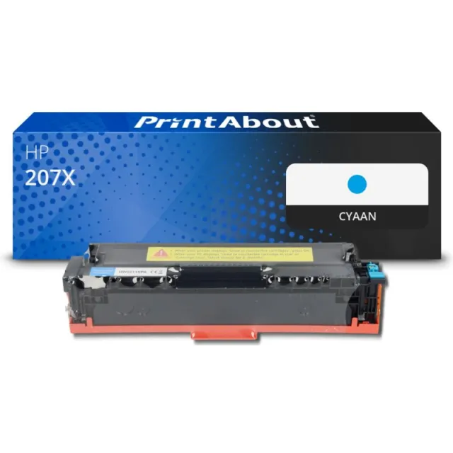 PrintAbout huismerk Toner 207X (W2211X) Cyaan Hoge capaciteit Geschikt voor HP