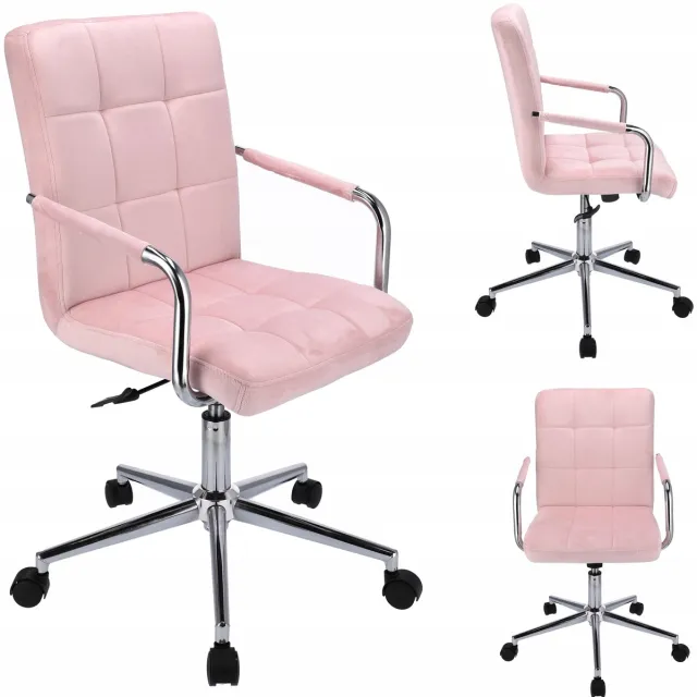 Jumi QUATRO stoel fluweel roze