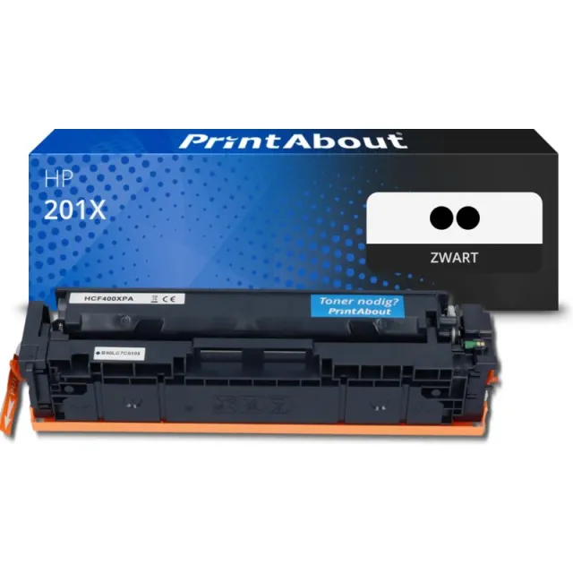 PrintAbout huismerk Toner 201X (CF400XD) Zwart Multipack Hoge capaciteit Geschikt voor HP