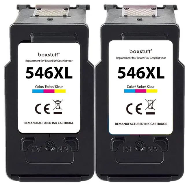 Boxstuff Inkt geschikt voor Canon CL-546 XL - Inkt Cartridge voor Canon Pixma TS205 / TS305 / TS3350 / TS3150 / TS3151 / TS3355 / TR4550 / TR4551 / MG2550 / MG2555 / MG2950 / MG2450 / MX495 / MX490 Printer - Multipack Kleur